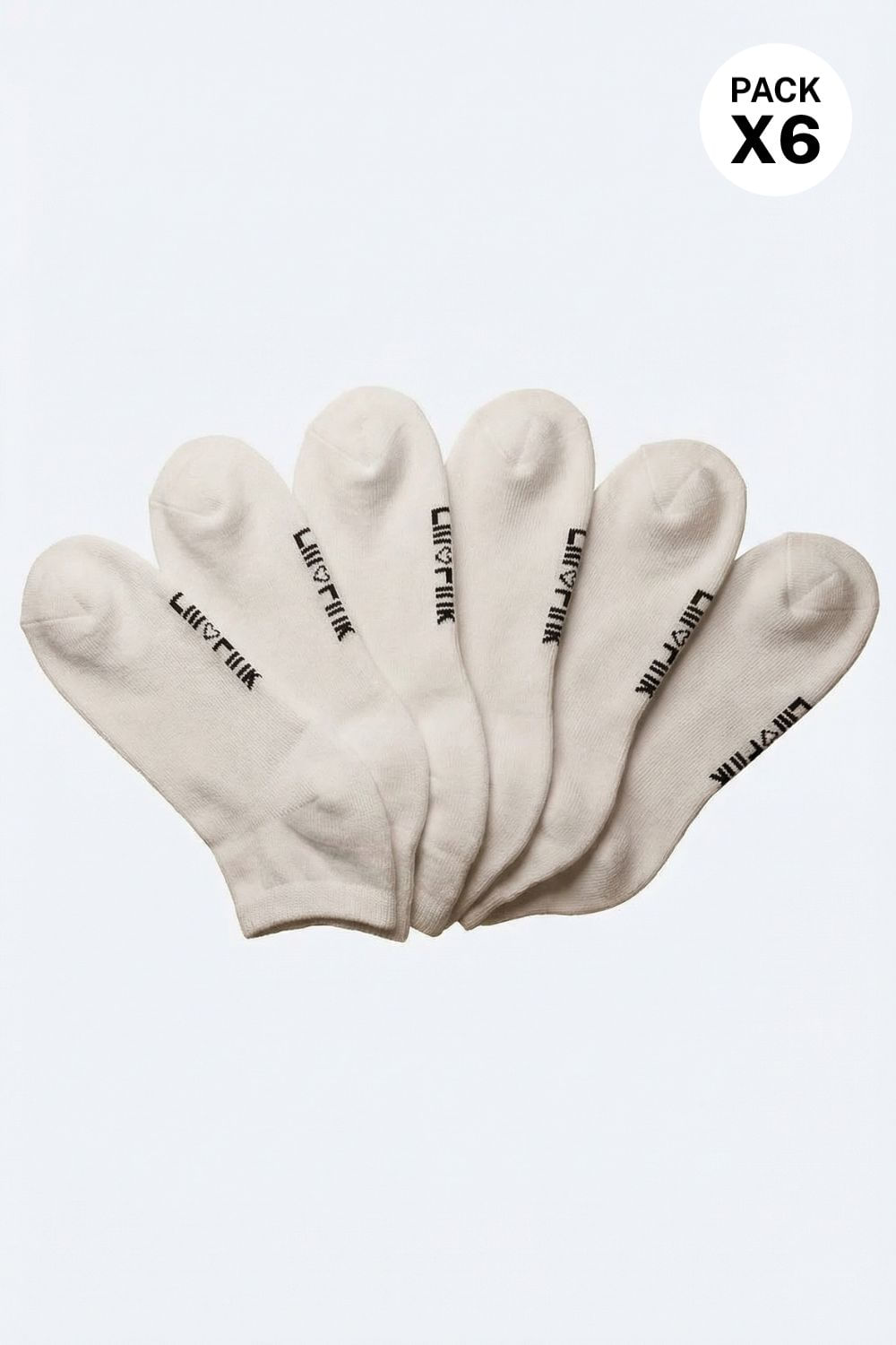 Medias tipo tobillera elaboradas en poliester x6 unidades